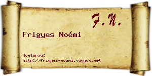Frigyes Noémi névjegykártya